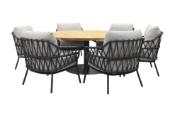 4 Seasons Calpi/Saba Ø160 cm. - Low dining - ronde tuinset