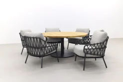 4 Seasons Calpi/Saba Ø160 cm. - Low dining - ronde tuinset