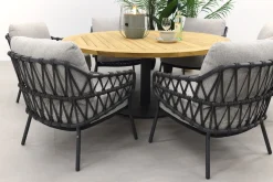 4 Seasons Calpi/Saba Ø160 cm. - Low dining - ronde tuinset