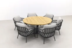 4 Seasons Calpi/Saba Ø160 cm. - Low dining - ronde tuinset