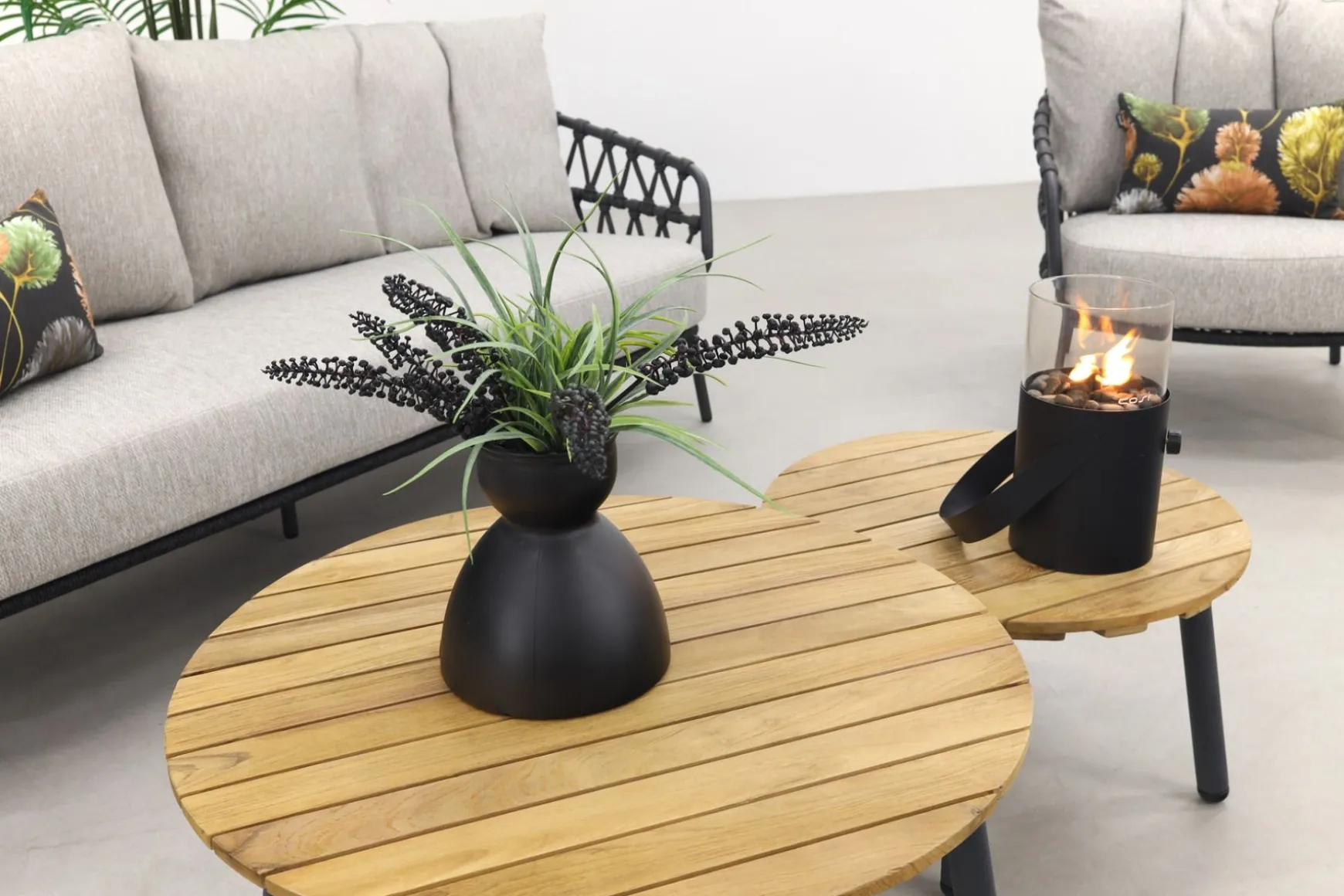 4 Seasons Calpi stoel-bank loungeset met Mindo koffietafels - 5-delig