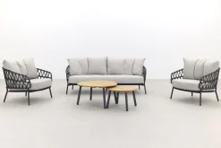 4 Seasons Calpi stoel-bank loungeset met Mindo koffietafels - 5-delig