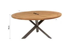 4 Seasons Capalbio/Prado ronde tuinset Ø160 cm. + draaiplateau - terre