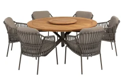 4 Seasons Capalbio/Prado ronde tuinset Ø160 cm. + draaiplateau - terre