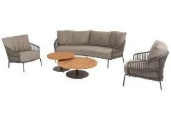 4 Seasons Capalbio/Volta loungeset (5-delig) - Teak/Terre