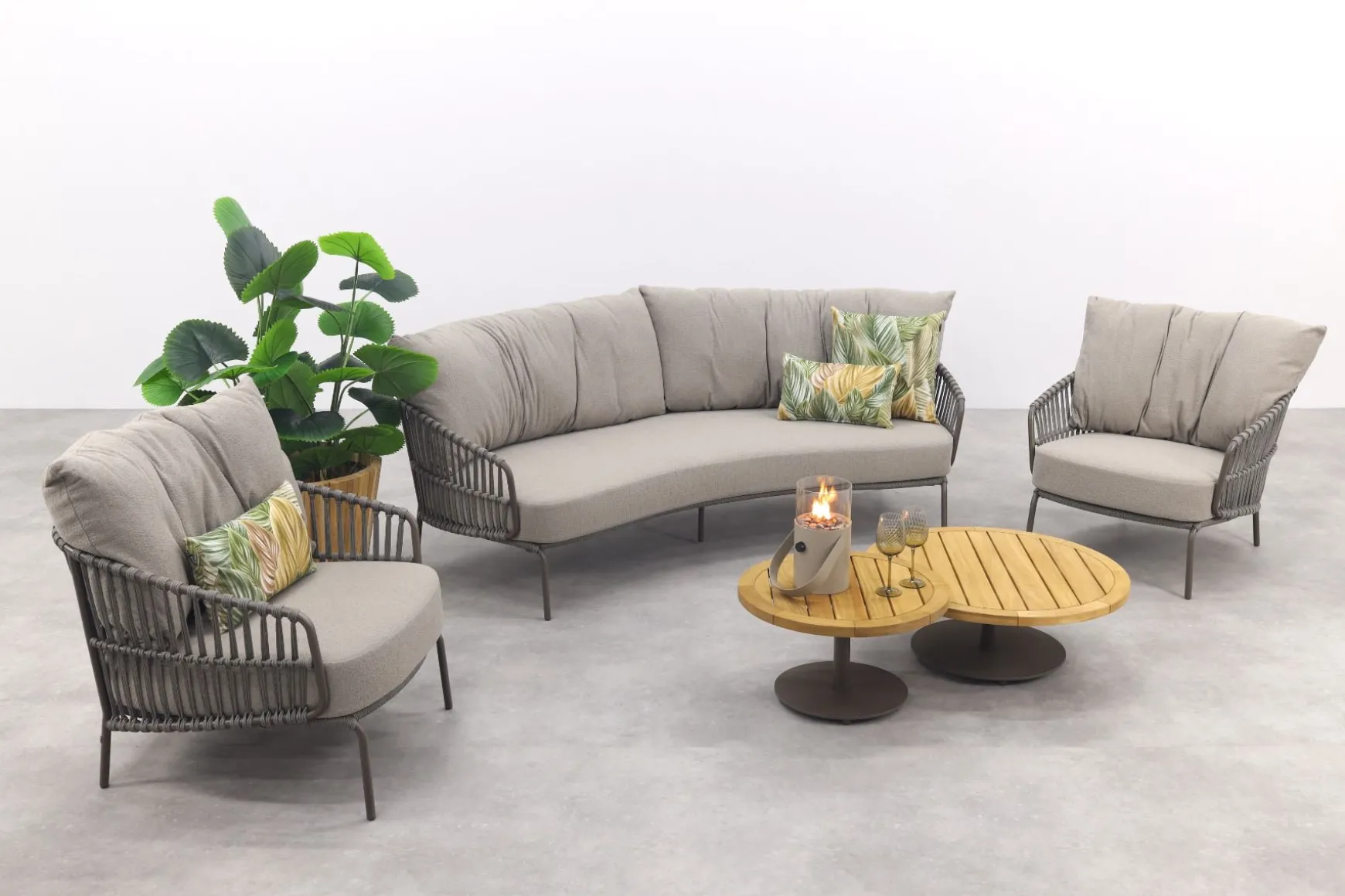 4 Seasons Capalbio/Volta loungeset (5-delig) - Teak/Terre
