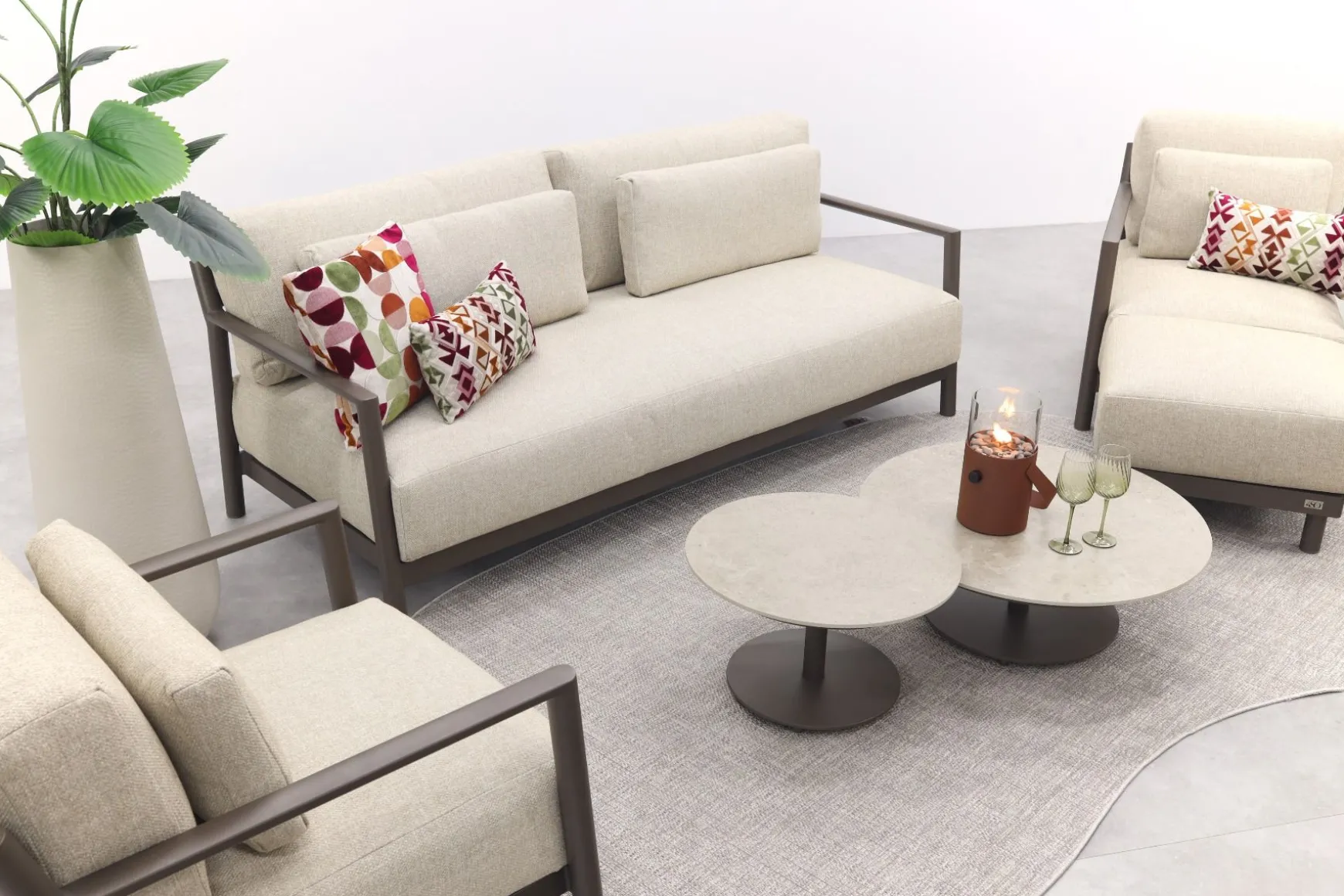 4-Seasons Capresi / Boaz Loungeset (5-delig) - terre