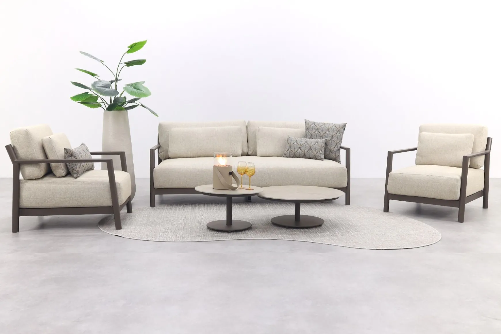 4-Seasons Capresi / Boaz Loungeset (5-delig) - terre