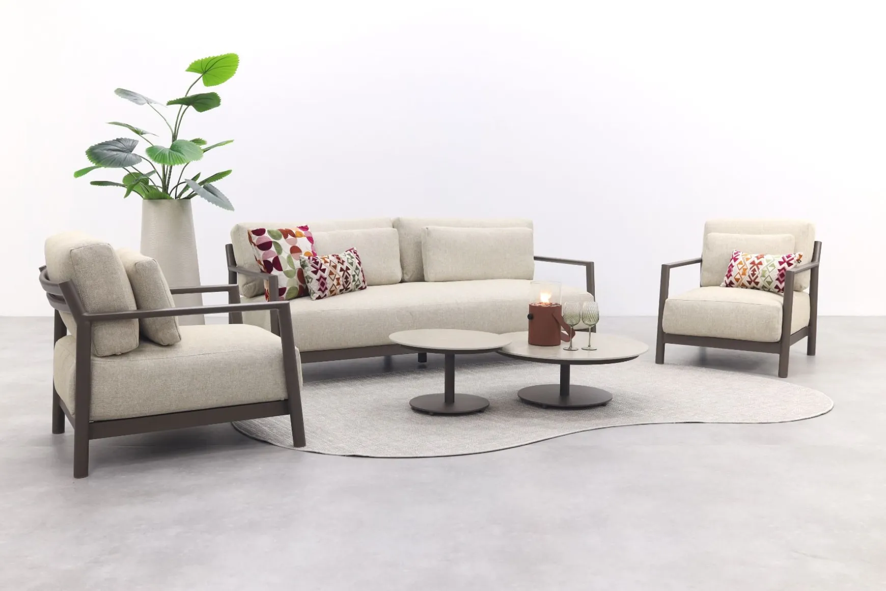 4-Seasons Capresi / Boaz Loungeset (5-delig) - terre