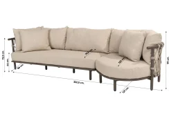 4 Seasons Ezra/Boaz 4-zits loungeset - Latte/Terre