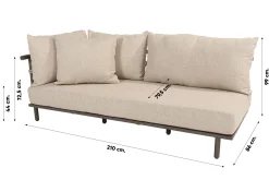 4 Seasons Ezra/Boaz 4-zits loungeset - Latte/Terre