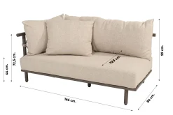 4 Seasons Ezra modulaire hoekbank - Latte/Terre