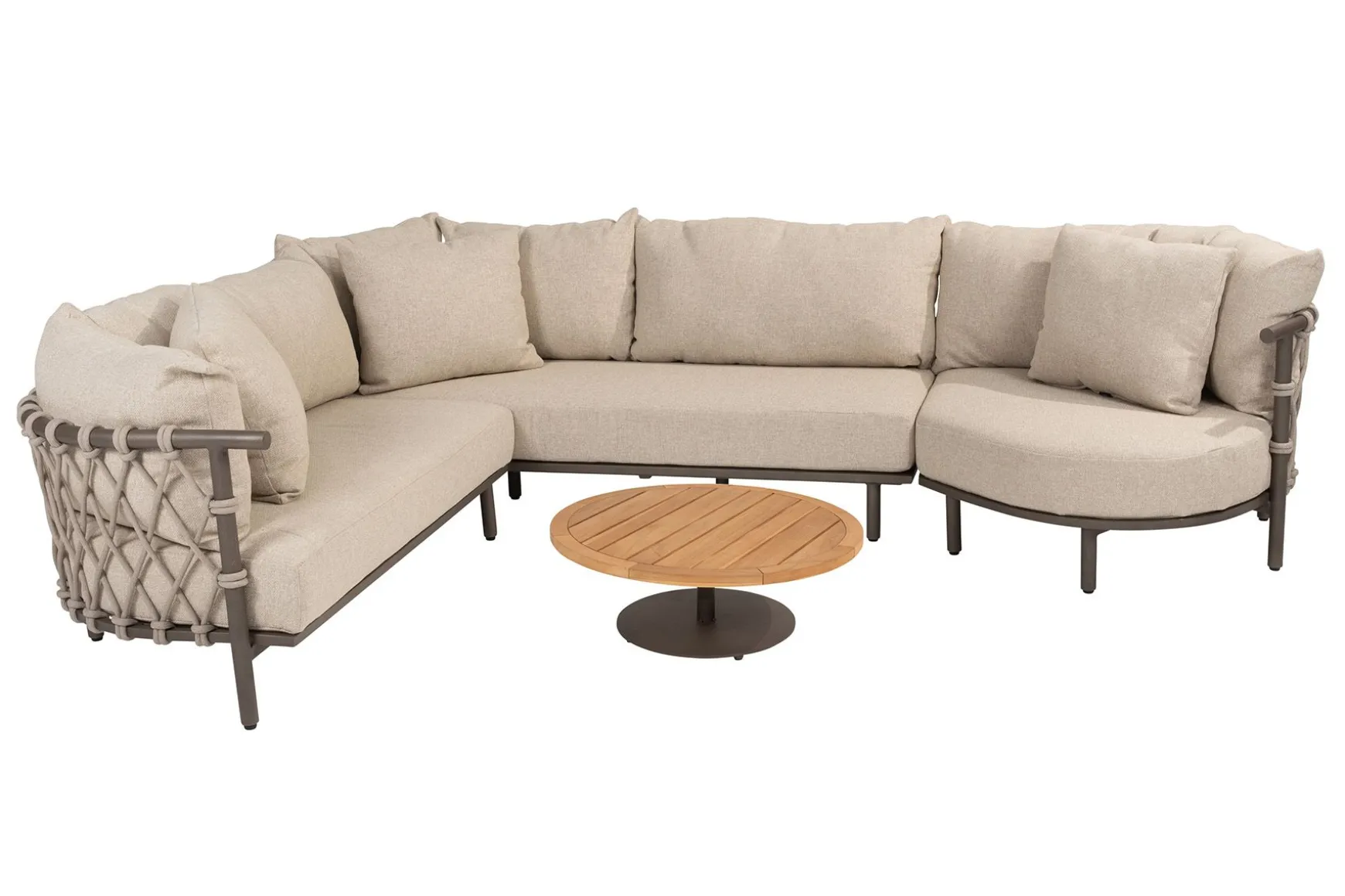 4 Seasons Ezra/Volta modulaire loungeset (4-delig) - Latte/Terre