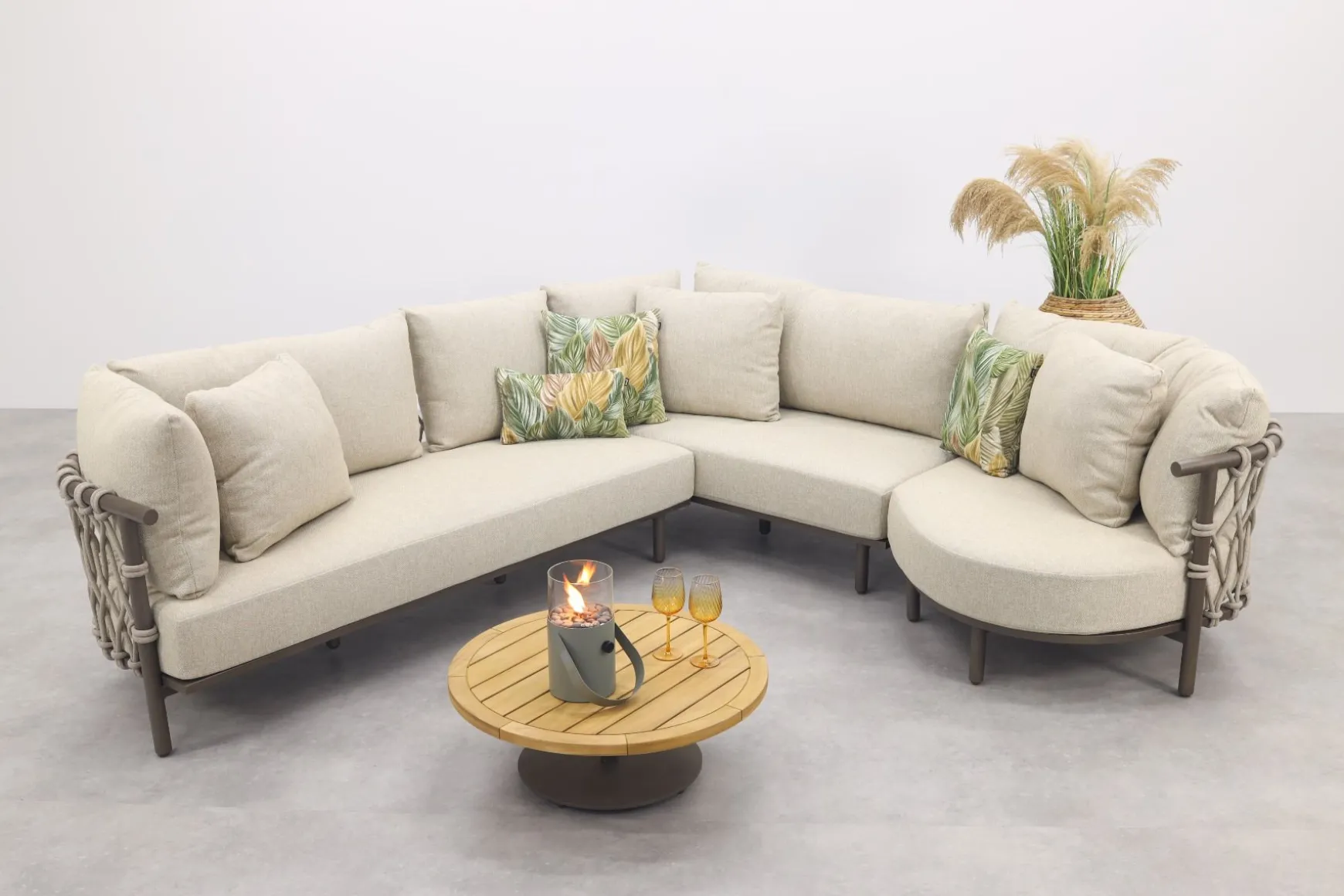 4 Seasons Ezra/Volta modulaire loungeset (4-delig) - Latte/Terre