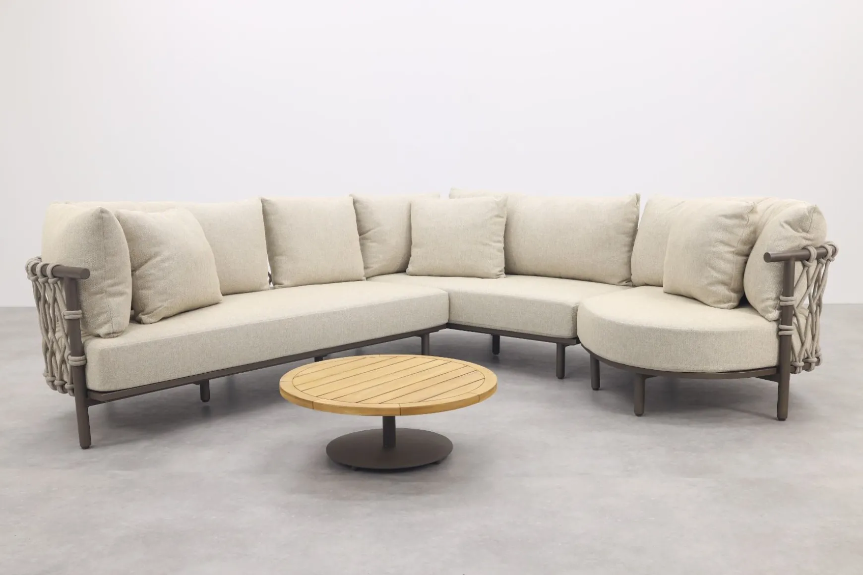 4 Seasons Ezra/Volta modulaire loungeset (4-delig) - Latte/Terre