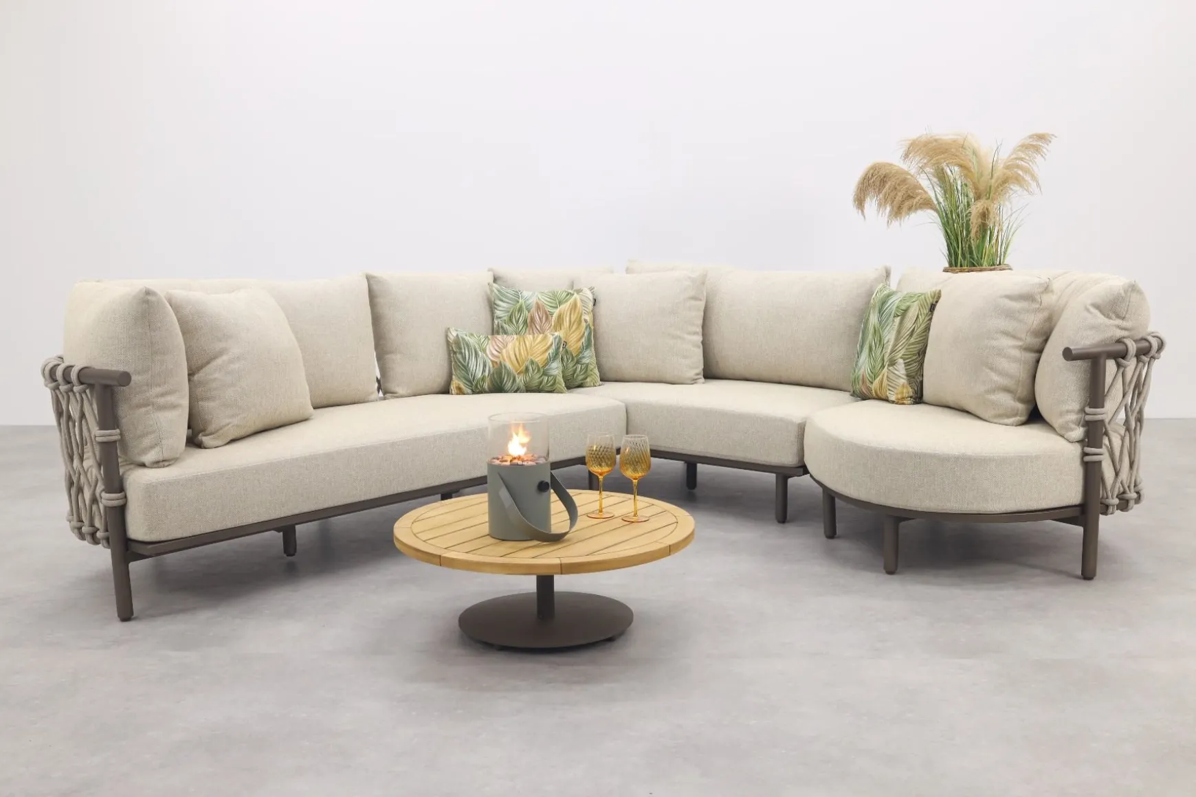 4 Seasons Ezra/Volta modulaire loungeset (4-delig) - Latte/Terre