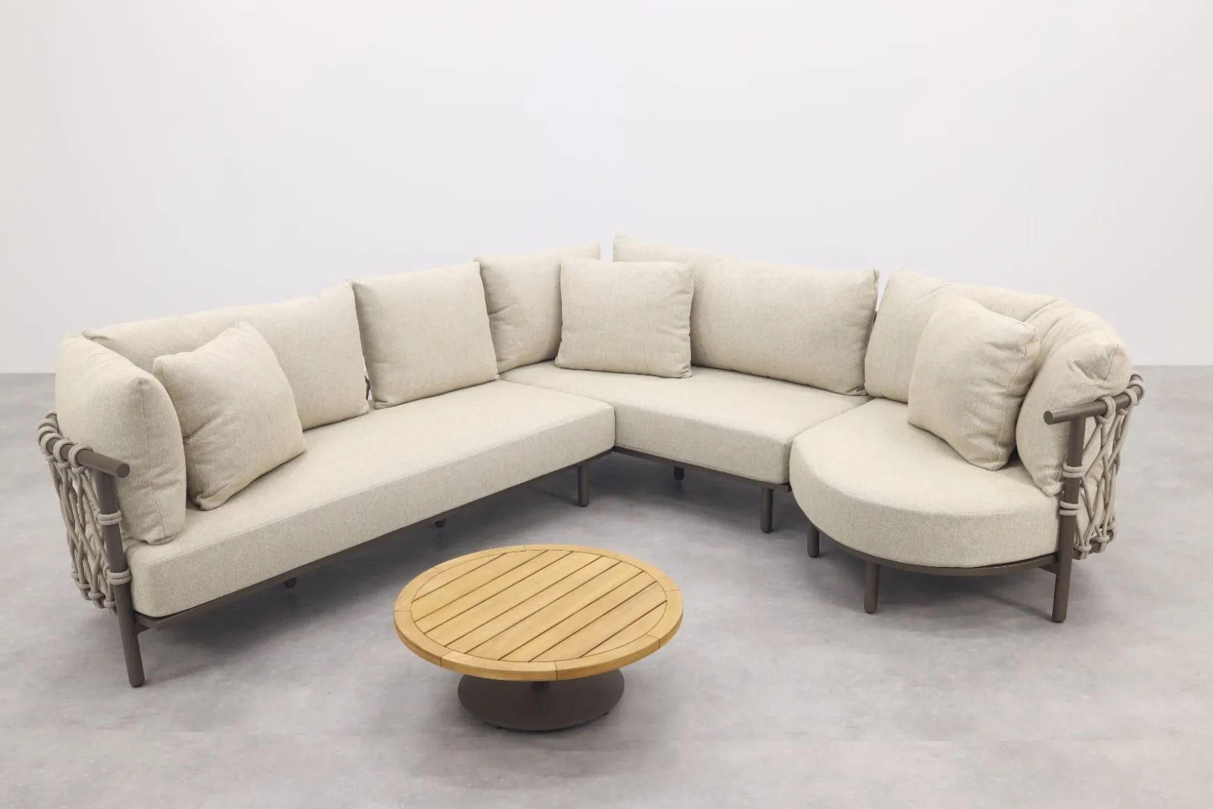 4 Seasons Ezra/Volta modulaire loungeset (4-delig) - Latte/Terre