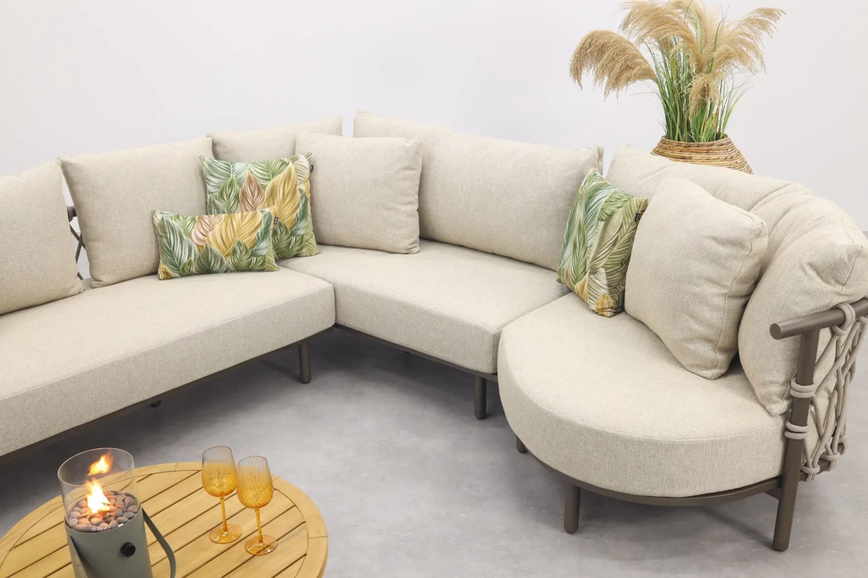 4 Seasons Ezra/Volta modulaire loungeset (4-delig) - Latte/Terre
