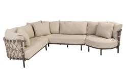 4 Seasons Ezra/Volta modulaire loungeset (4-delig) - Latte/Terre