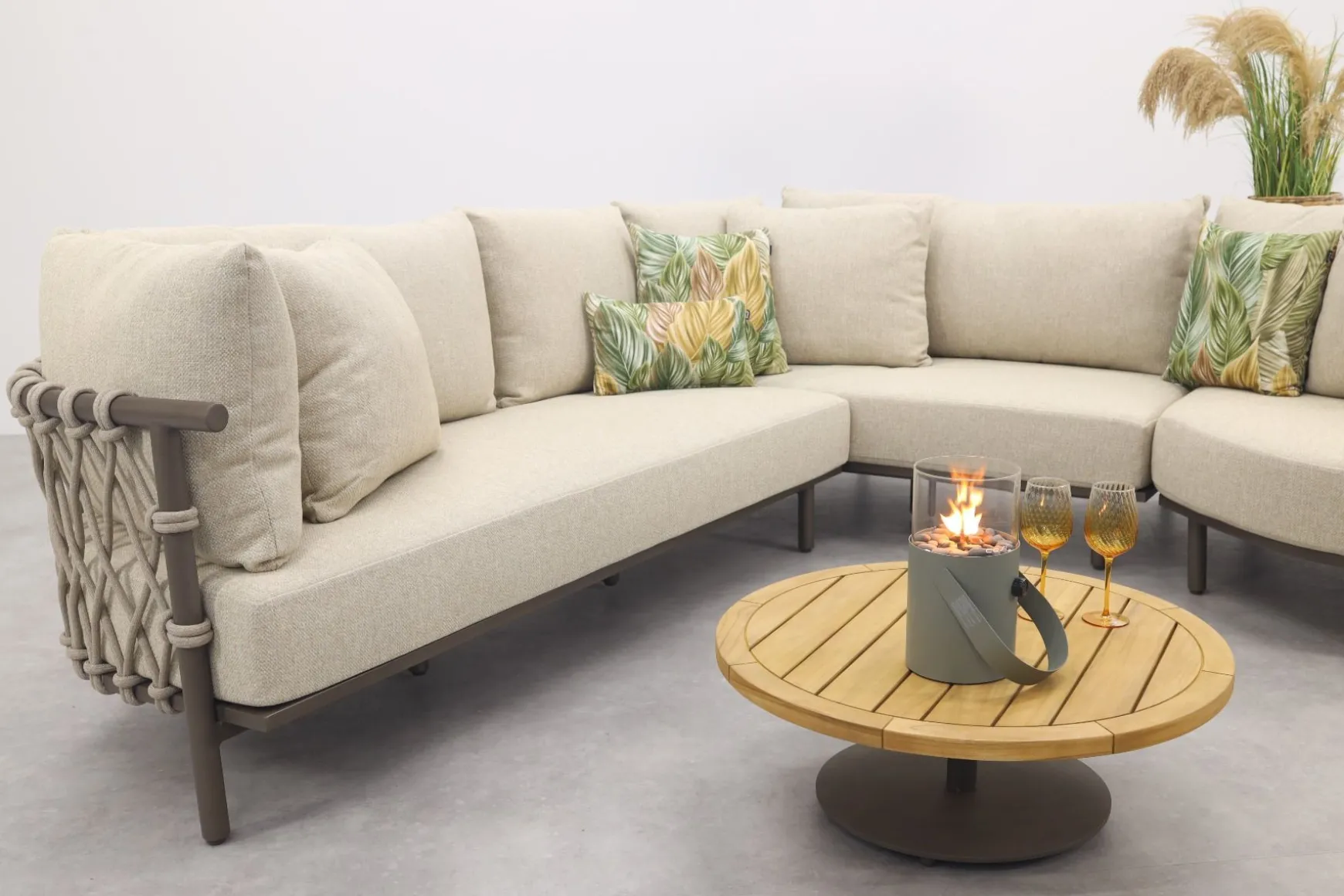 4 Seasons Ezra/Volta modulaire loungeset (4-delig) - Latte/Terre