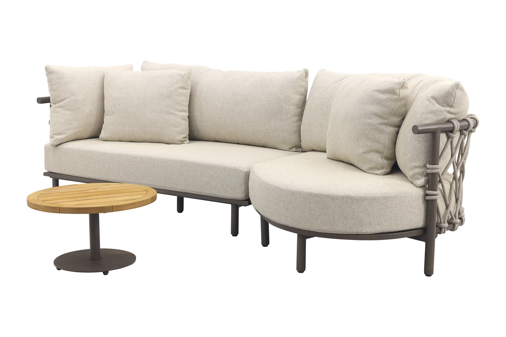4 Seasons Ezra/Volta 3-zits loungeset - Latte/Terre