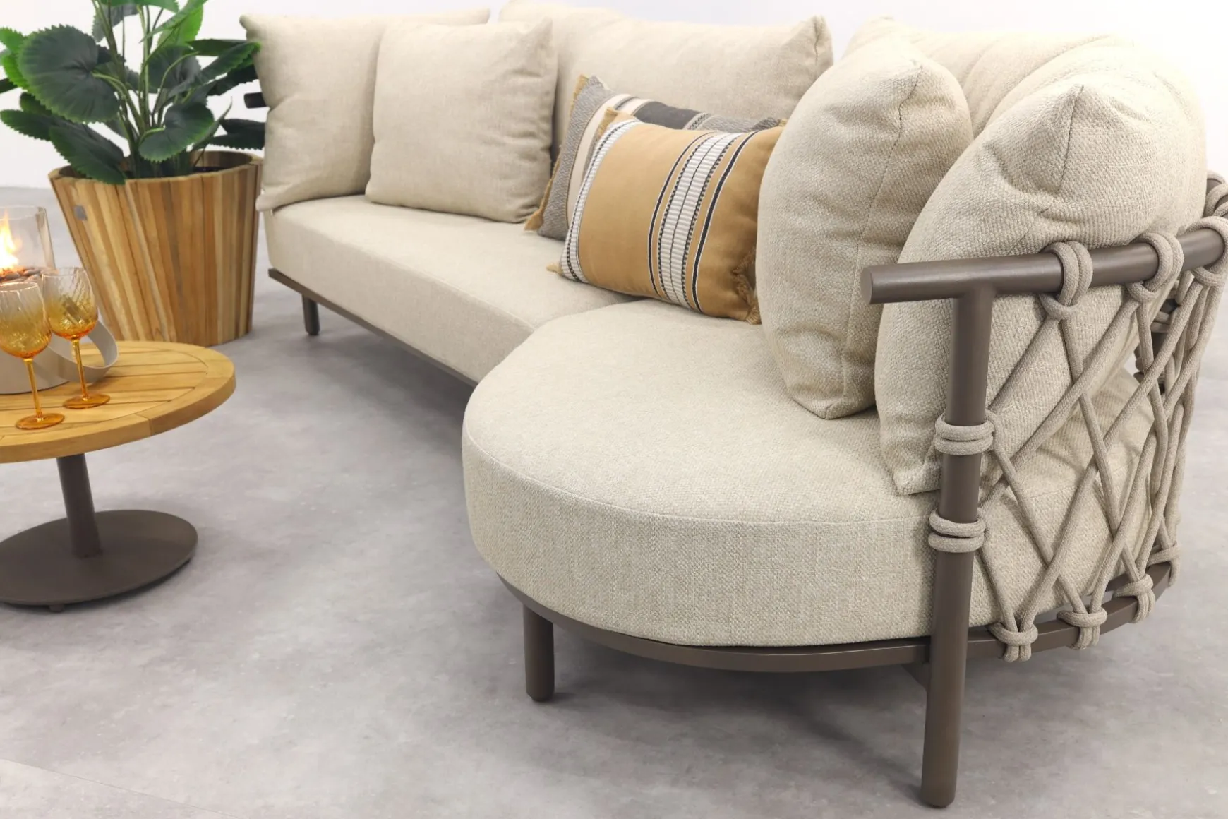 4 Seasons Ezra/Volta 3-zits loungeset - Latte/Terre