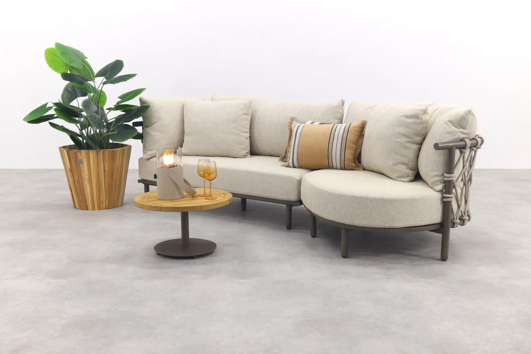4 Seasons Ezra/Volta 3-zits loungeset - Latte/Terre