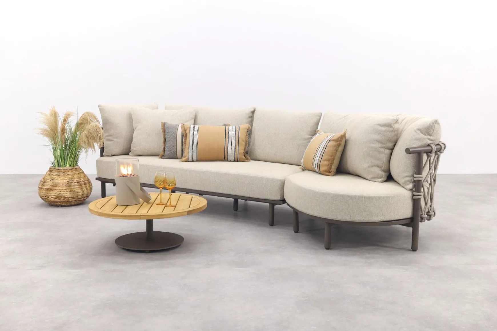 4 Seasons Ezra/Volta 4-zits loungeset - Latte/Terre