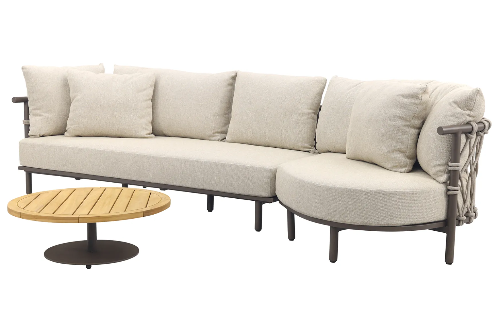 4 Seasons Ezra/Volta 4-zits loungeset - Latte/Terre