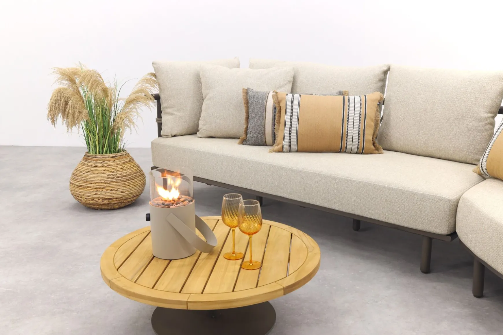 4 Seasons Ezra/Volta 4-zits loungeset - Latte/Terre