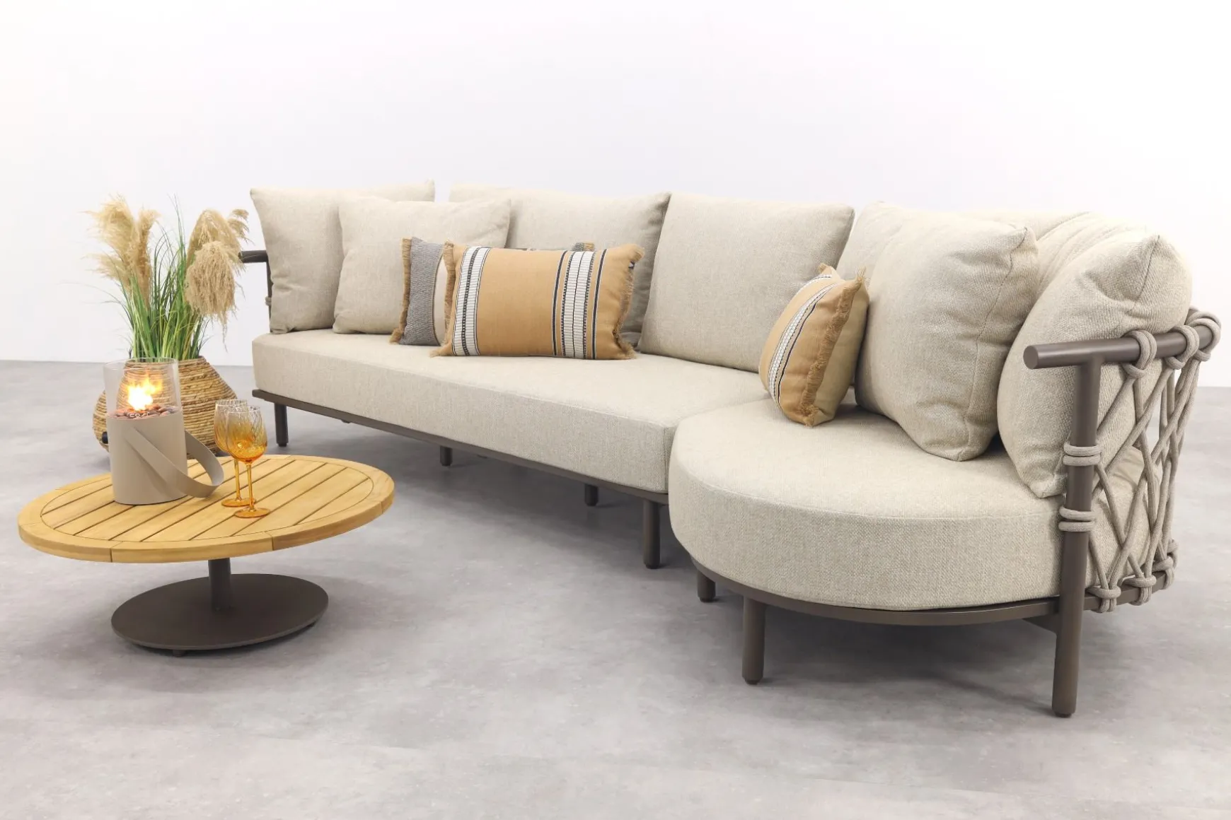 4 Seasons Ezra/Volta 4-zits loungeset - Latte/Terre
