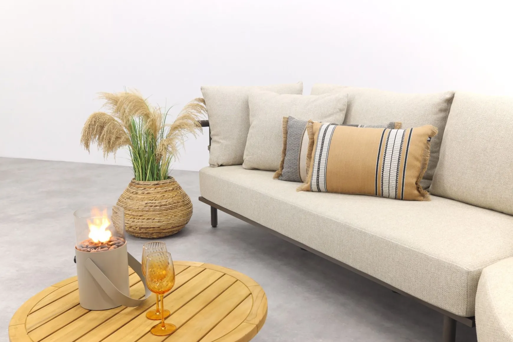 4 Seasons Ezra/Volta 4-zits loungeset - Latte/Terre