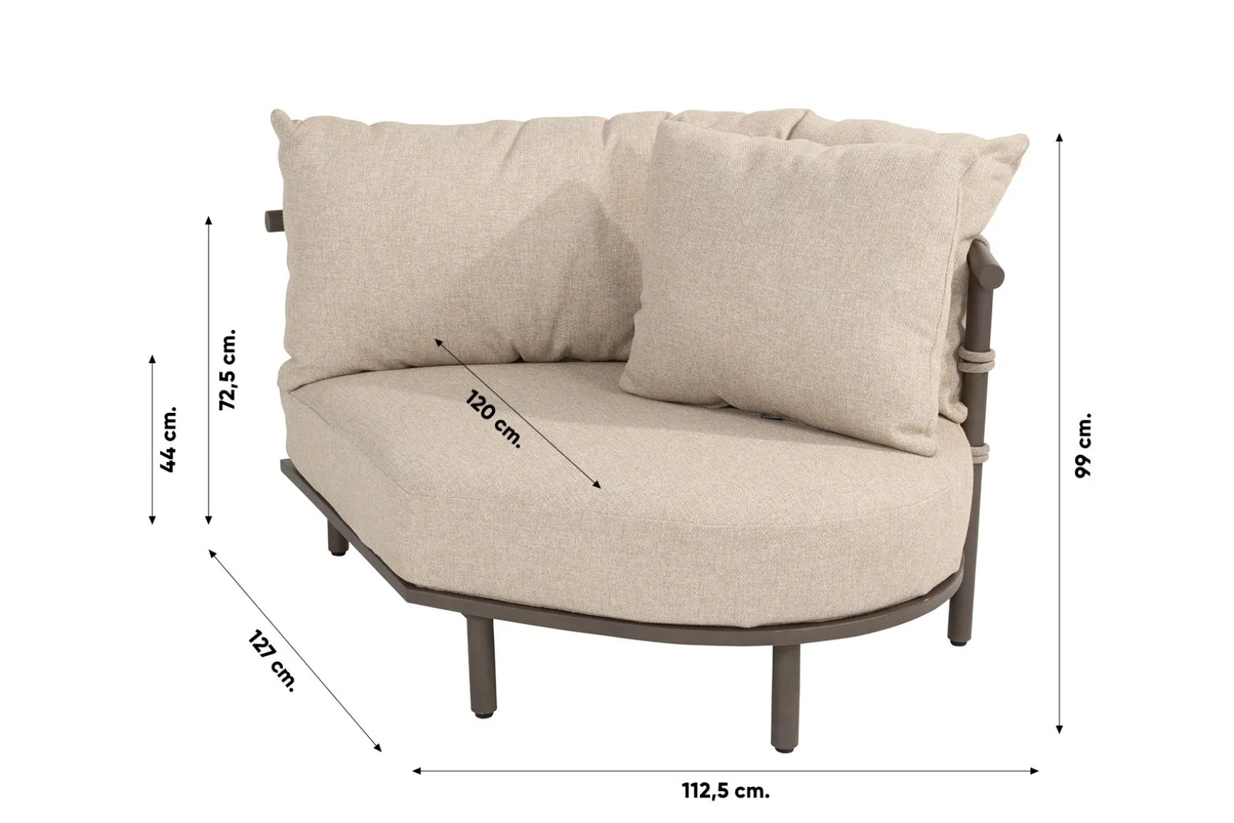 4 Seasons Ezra/Volta 4-zits loungeset - Latte/Terre