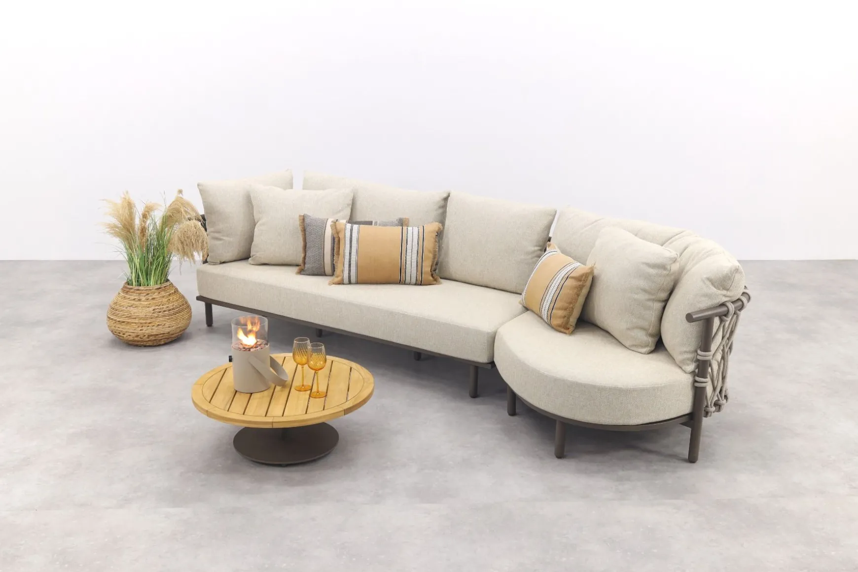 4 Seasons Ezra/Volta 4-zits loungeset - Latte/Terre