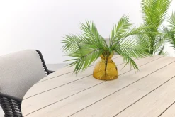 4 Seasons Fabrice antraciet / GI Edison 180 x 115 cm. tafel - ovale tuinset