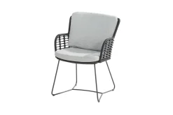 4 Seasons Fabrice antraciet / GI Edison 180 x 115 cm. tafel - ovale tuinset