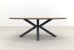 4 Seasons Fabrice antraciet / GI Edison 220 x 115 cm. tafel - ovale tuinset