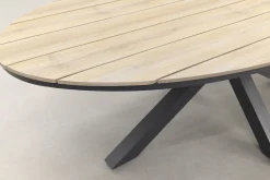 4 Seasons Fabrice antraciet / GI Edison 220 x 115 cm. tafel - ovale tuinset