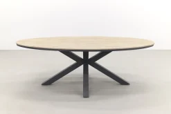 4 Seasons Fabrice antraciet / GI Edison 220 x 115 cm. tafel - ovale tuinset