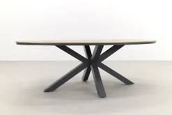 4 Seasons Fabrice antraciet / GI Edison 220 x 115 cm. tafel - ovale tuinset