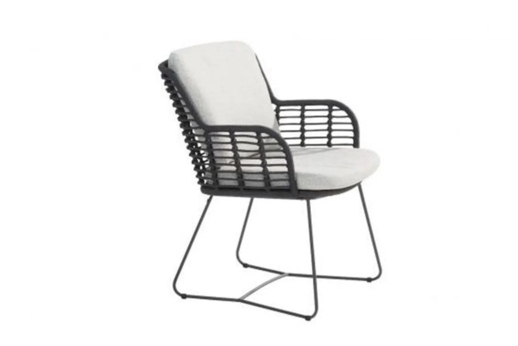 4 Seasons Fabrice antraciet/Prado 160 cm. - ronde tuinset