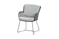 4 Seasons Fabrice antraciet/Prado 160 cm. - ronde tuinset