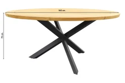 4 Seasons Fabrice antraciet/Prado 160 cm. - ronde tuinset