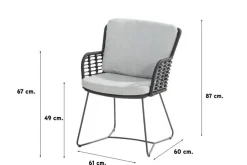 4 Seasons Fabrice/Noah 260x100 cm. tuinset - 7-delig OP=OP