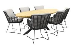 4 Seasons Fabrice/Taste Prado Ellips 240x115 cm. tuinset - 7 delig