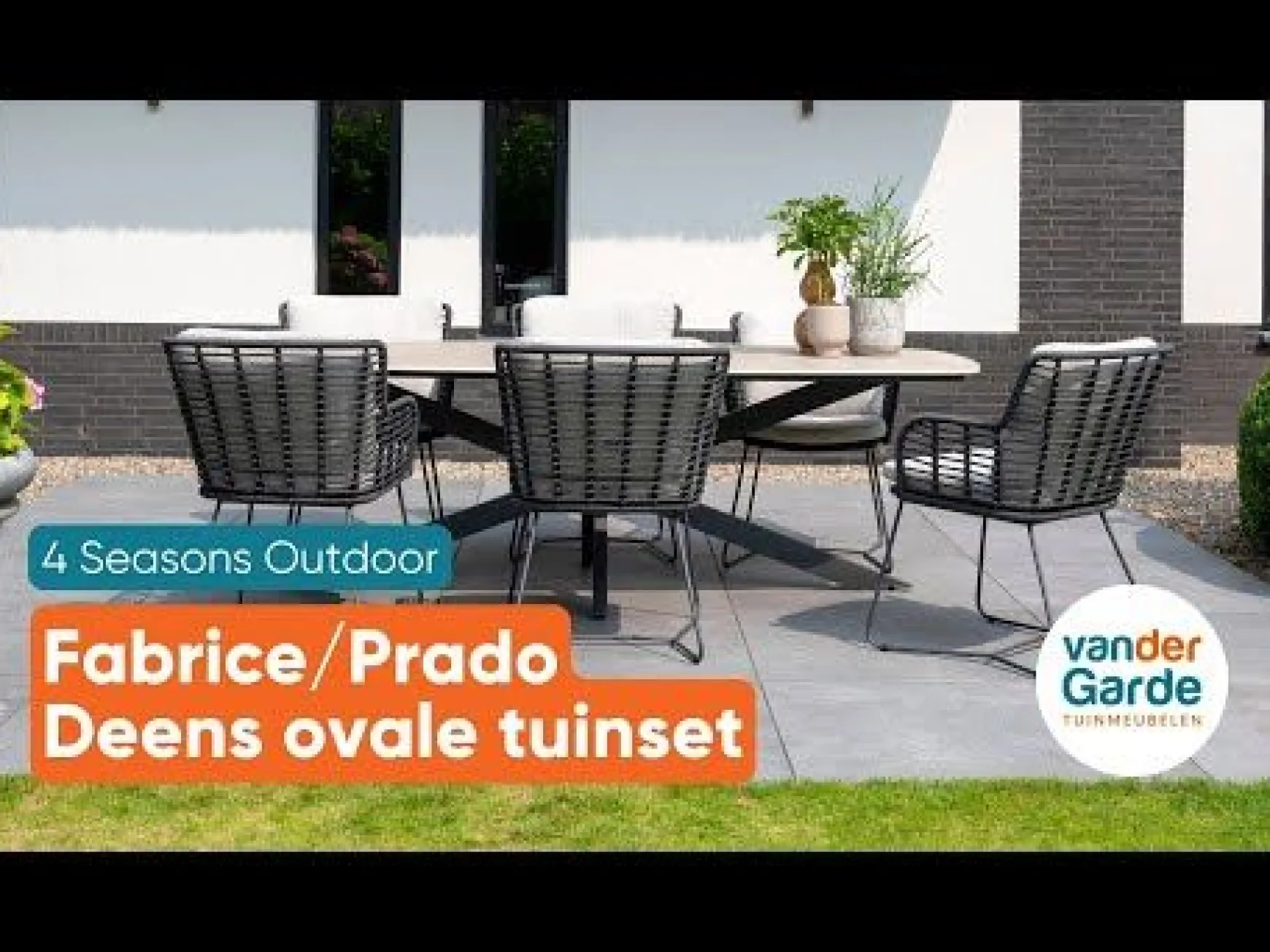 4-Seasons Fabrice tuinstoel - Antraciet (1 stuk)