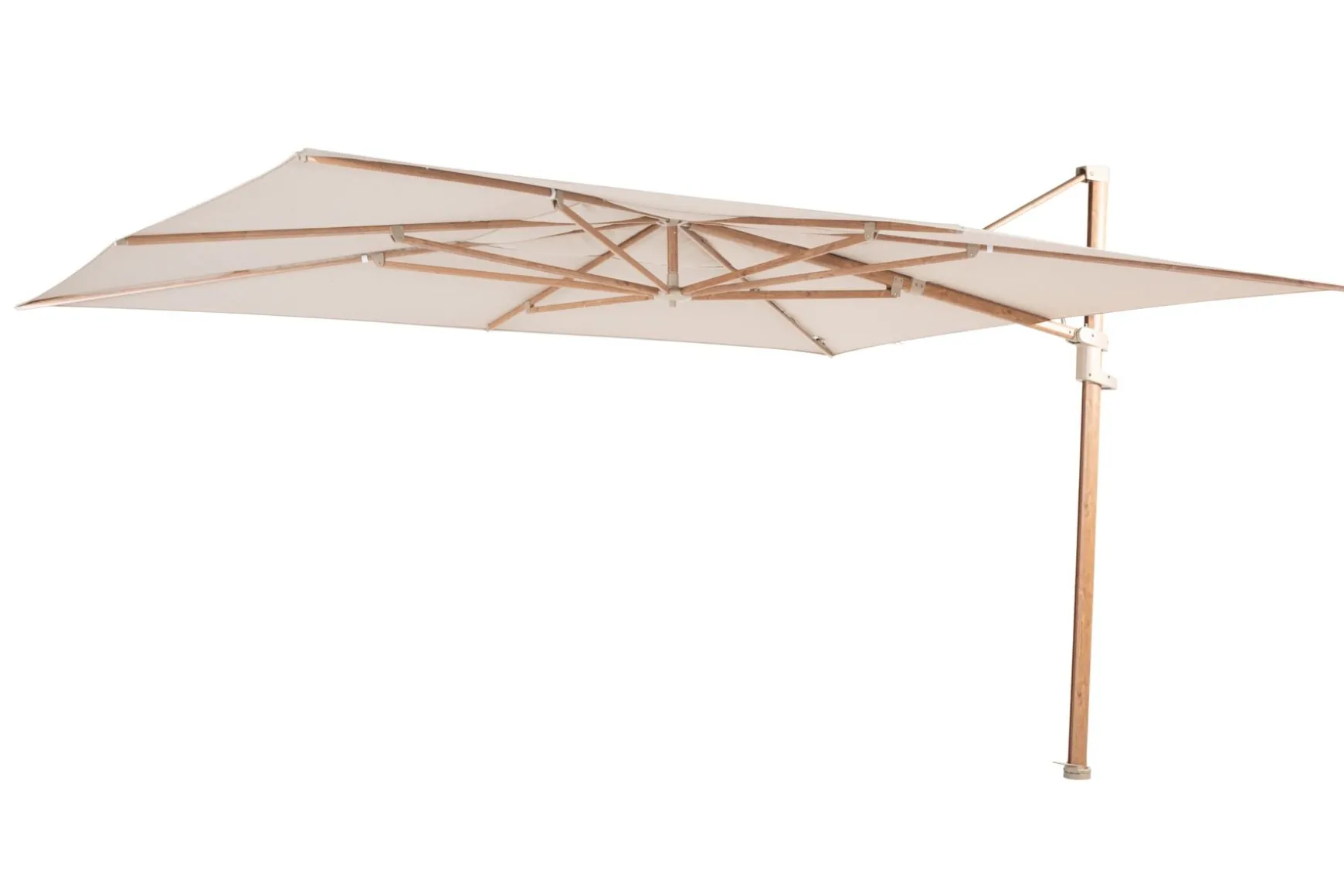 4 Seasons Finca Zweefparasol 400x300 cm. - zand/woodlook
