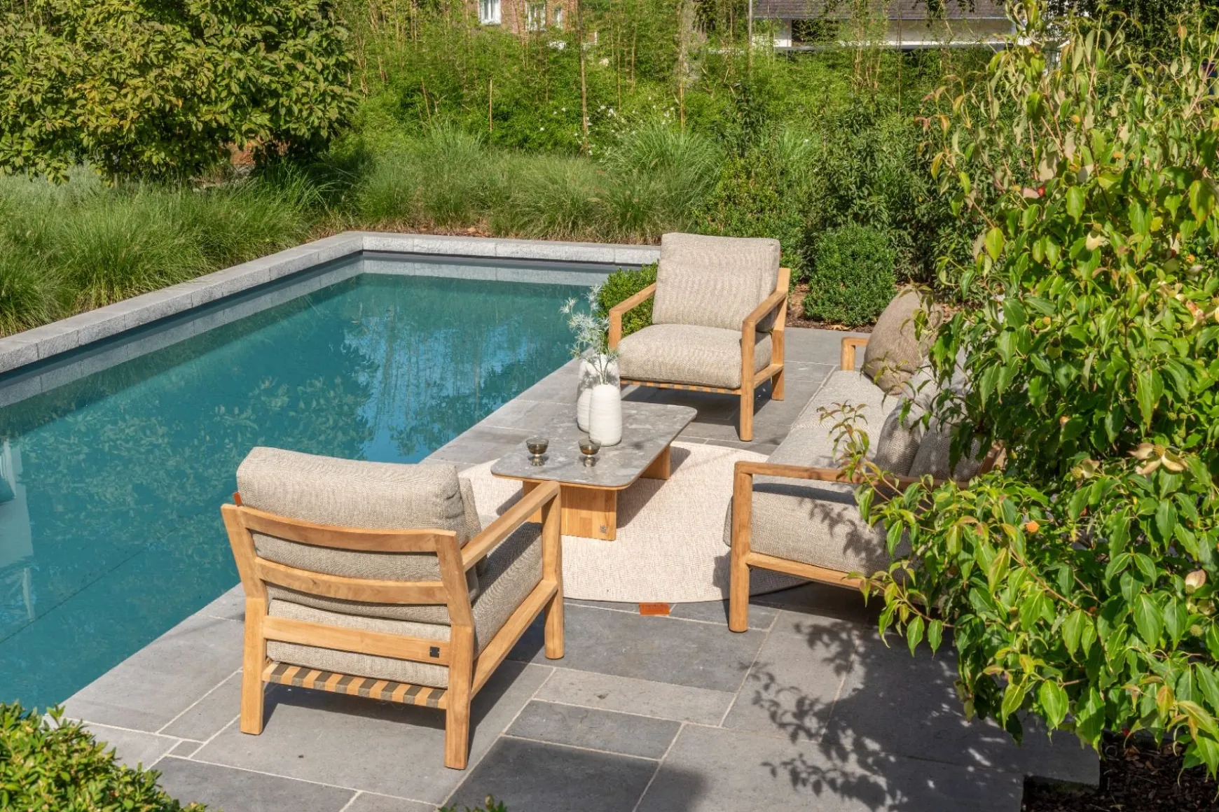 4 Seasons Lucas loungestoel (1 stuk) - teakhout