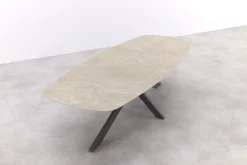 4 Seasons Nevada low dining - keramisch Deens ovale tuintafel 250x105 cm. - Terre