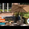 4-Seasons Outdoor Azzurro stokparasol 200 x 300 cm - Woodlook/charcoal